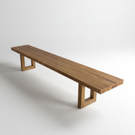 Bench with square foot - Natural - 280