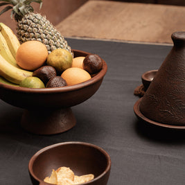 The Ethnic Bowl with Handle - Terracotta - M