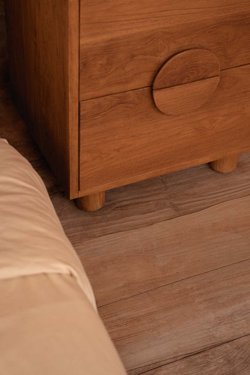 The Eclipse Bedside Table - Natural
