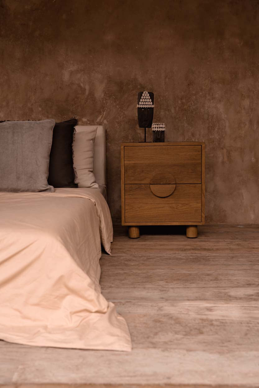 The Eclipse Bedside Table - Natural