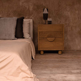 The Eclipse Bedside Table - Natural