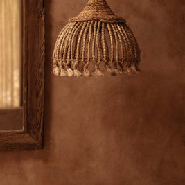 The Abaca Tassel Pendant - Natural - S