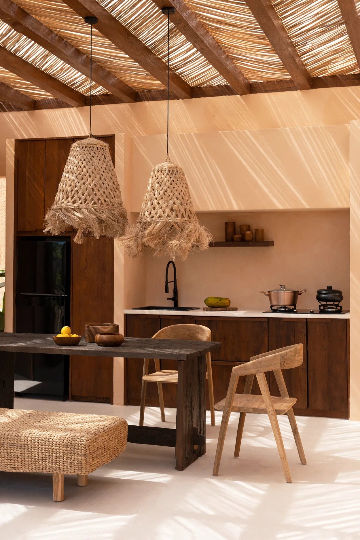 The Abaca Jellyfish Pendant - Natural - L