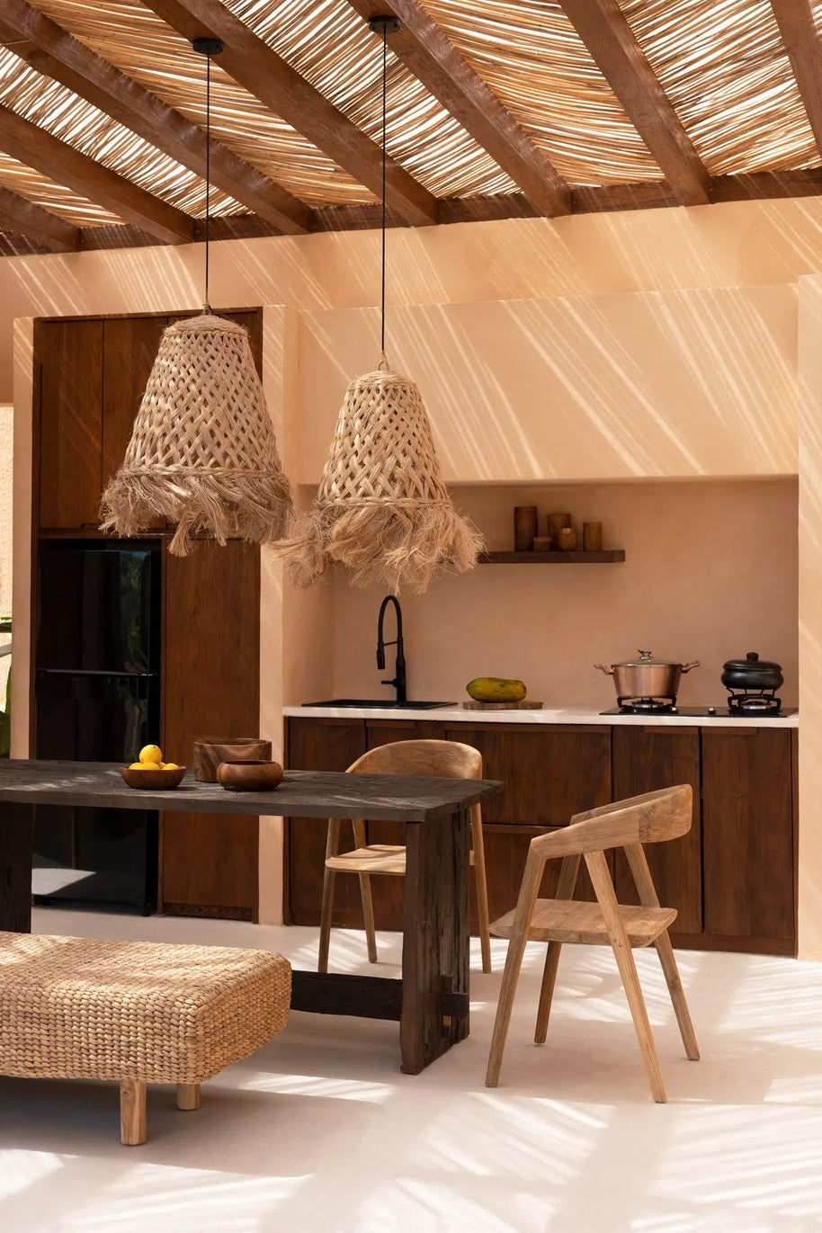 The Abaca Jellyfish Pendant - Natural - L