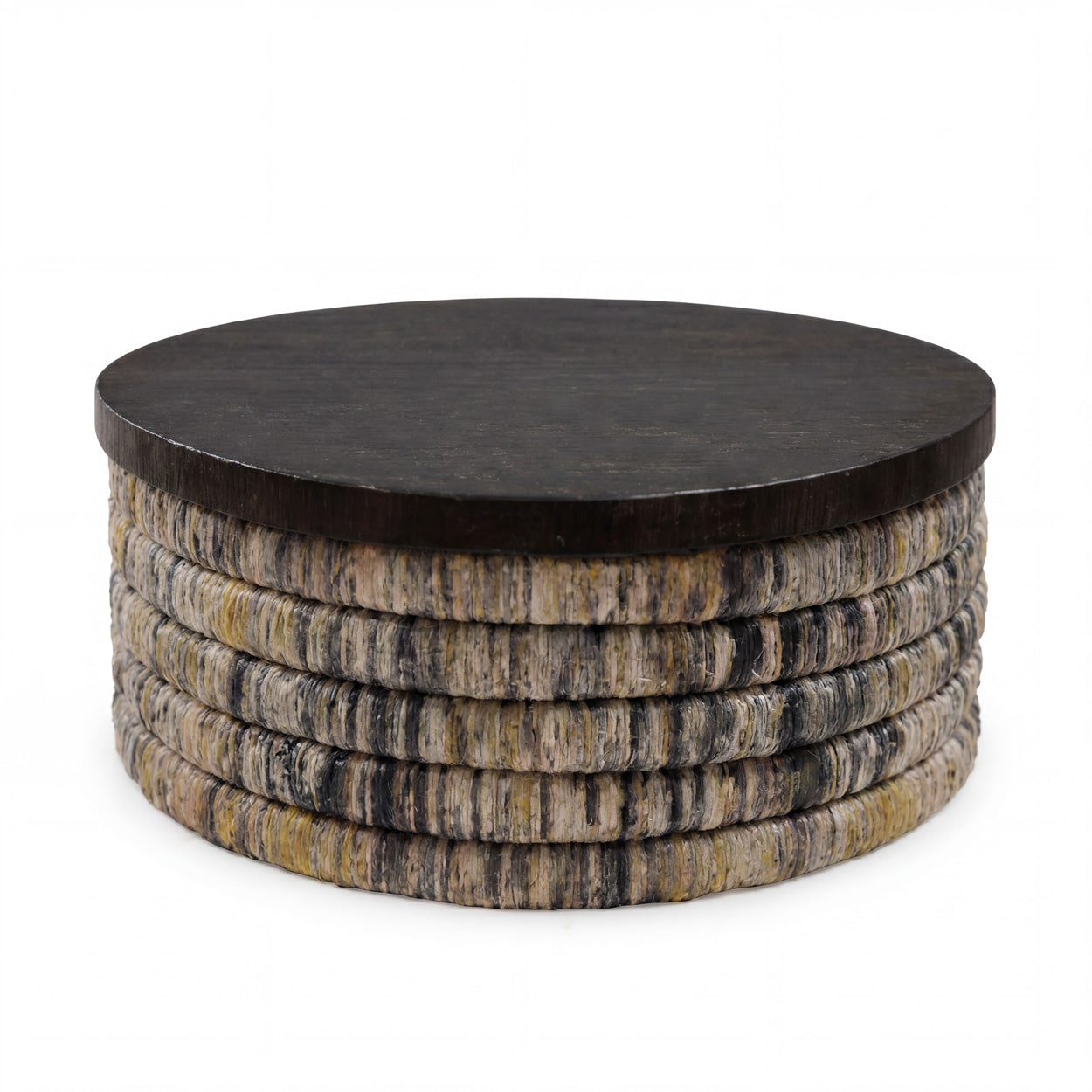 Magani Banana Round Grey-Wash Coffee Table
